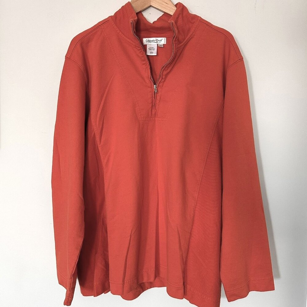 Coldwater Creek Women's 2XL 1/4 Zip Pullover Sweatshirt Outdoors Mountain